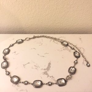 Metal chain belt with rhinestones free size